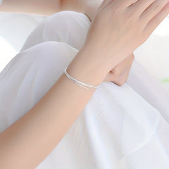 Silver Plated Snake Bone Chain Anklet Adjustable Ankle Bracelet