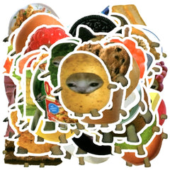 69 Funny Cat Stickers, Assorted Colors & Designs