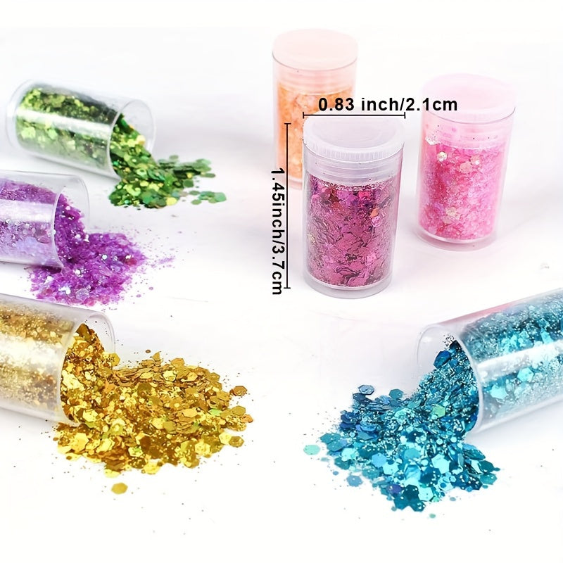 45 Colors Holographic Glitter Mix Sequins for Cosmetic Face Body Nail Art