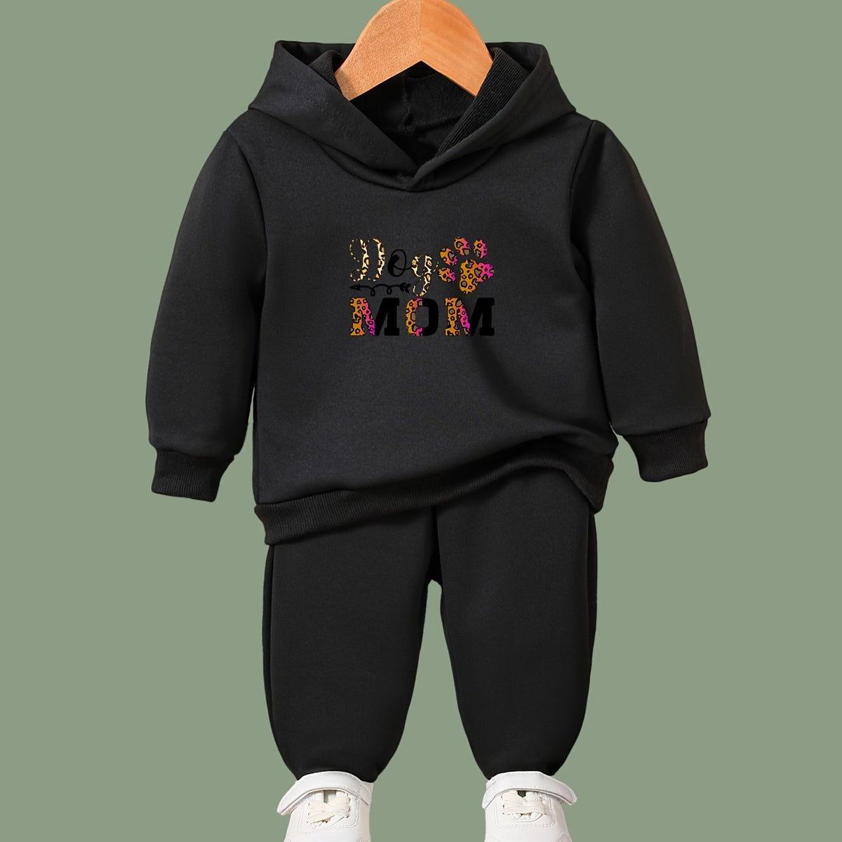 Dog's Paw Pattern Hooded Sweatshirt Girls Comfy Hoodies Pullover