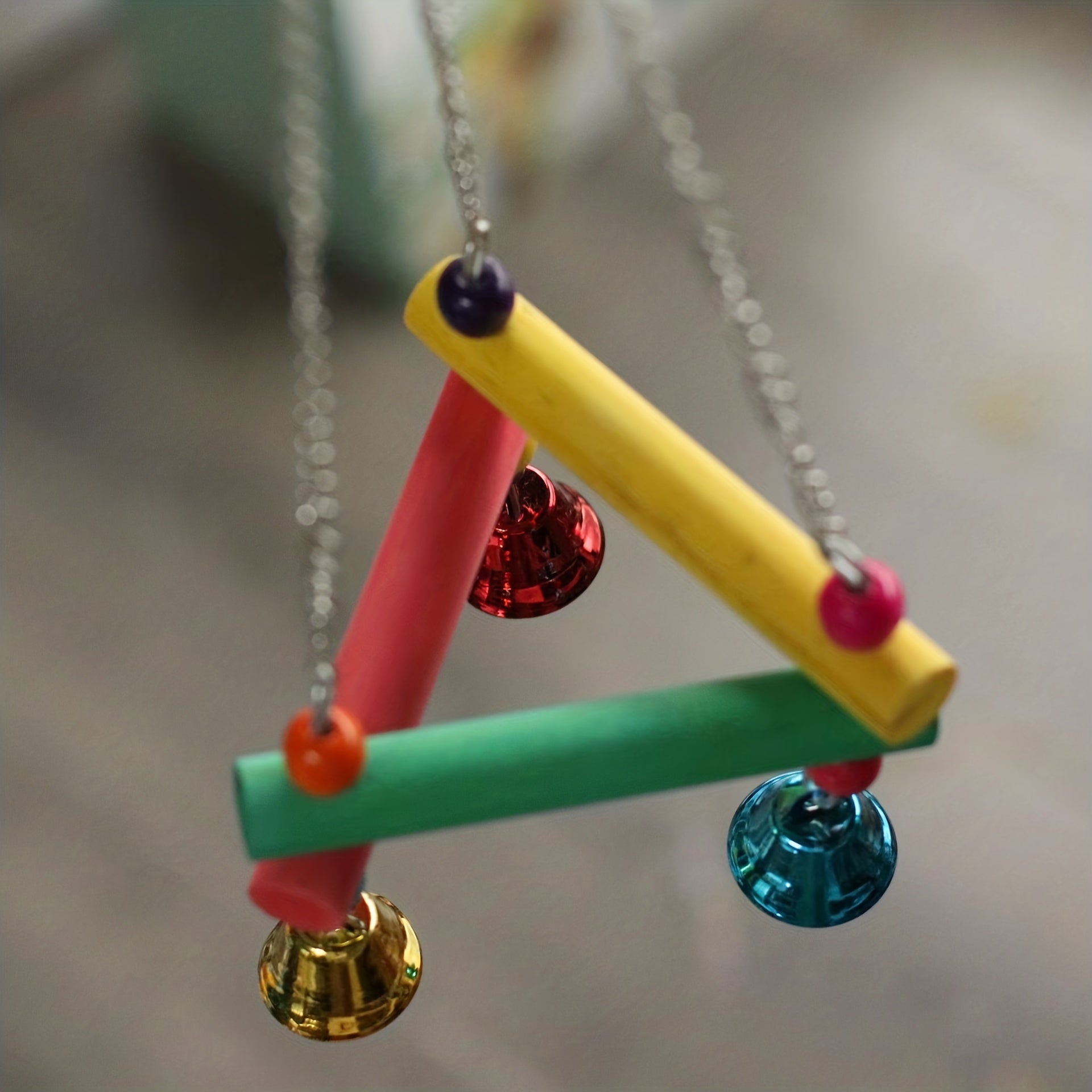 Interactive Parakeet Swing Stand Toy - Fun Perch for Small Birds