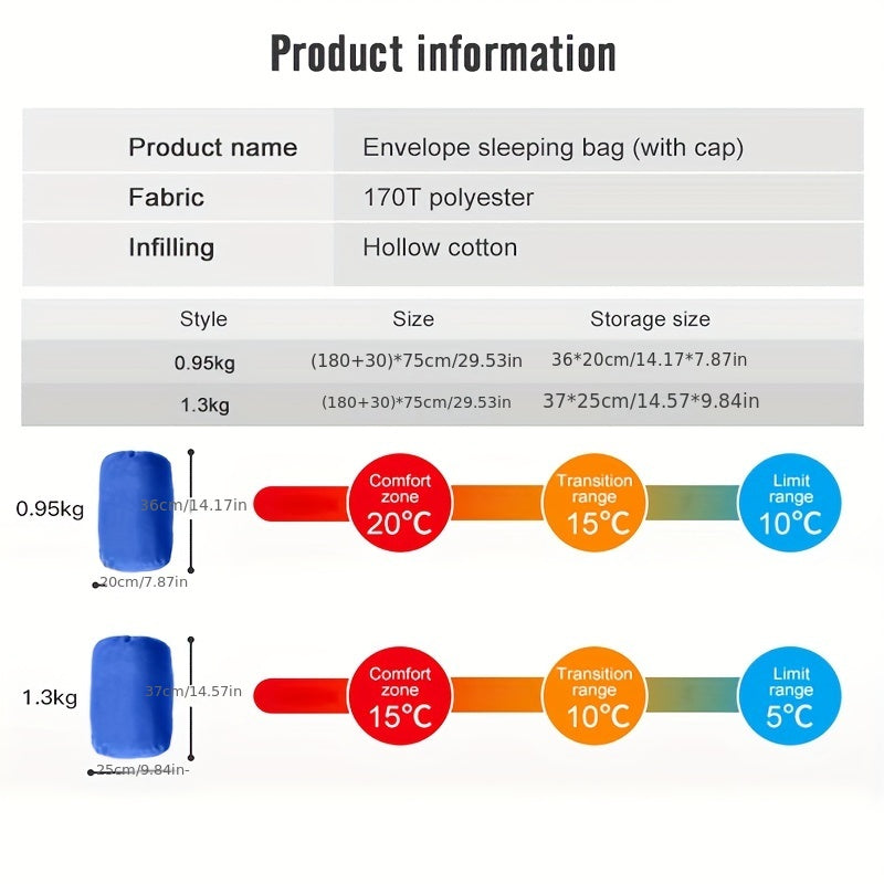 Portable Warm Sleeping Bag Lightweight Outdoor Camping Essential