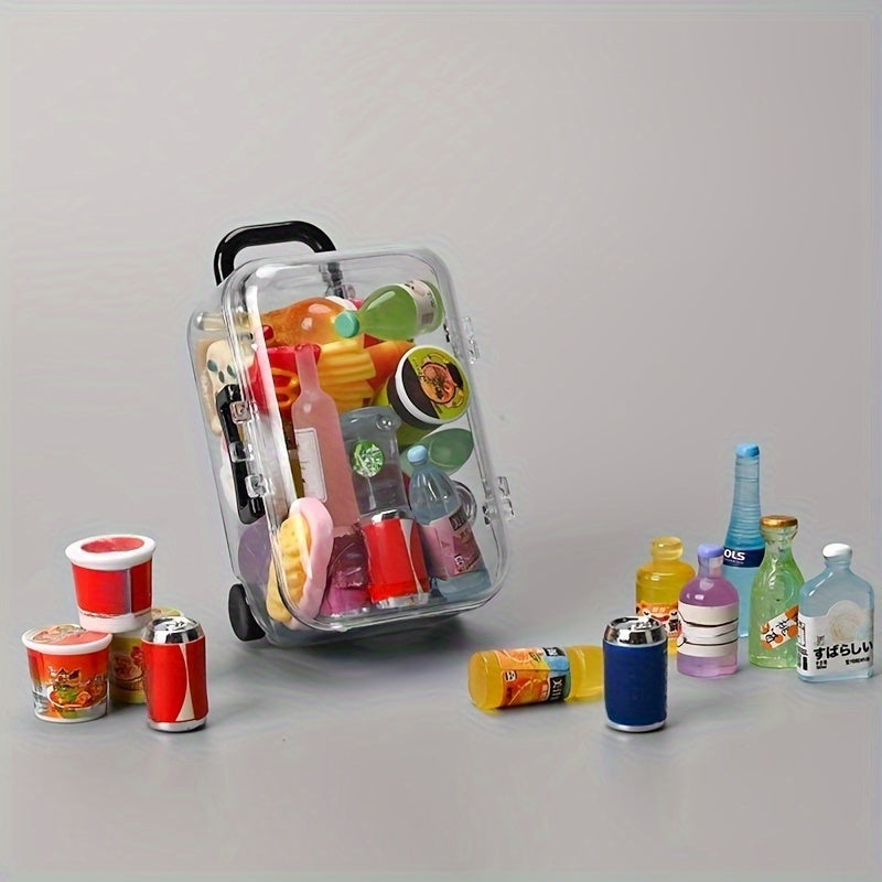 16pcs Suitcase Faux Food Props Cake Models Photography Prop