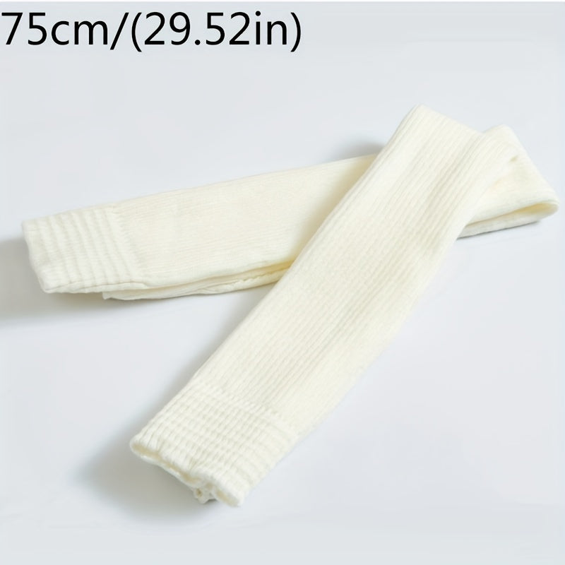 Toeless Thigh High Yoga Socks Thermal Rib Knit Over The Knee Leg Support