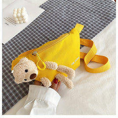 Cartoon Bear Small Crossbody Bag for Girls