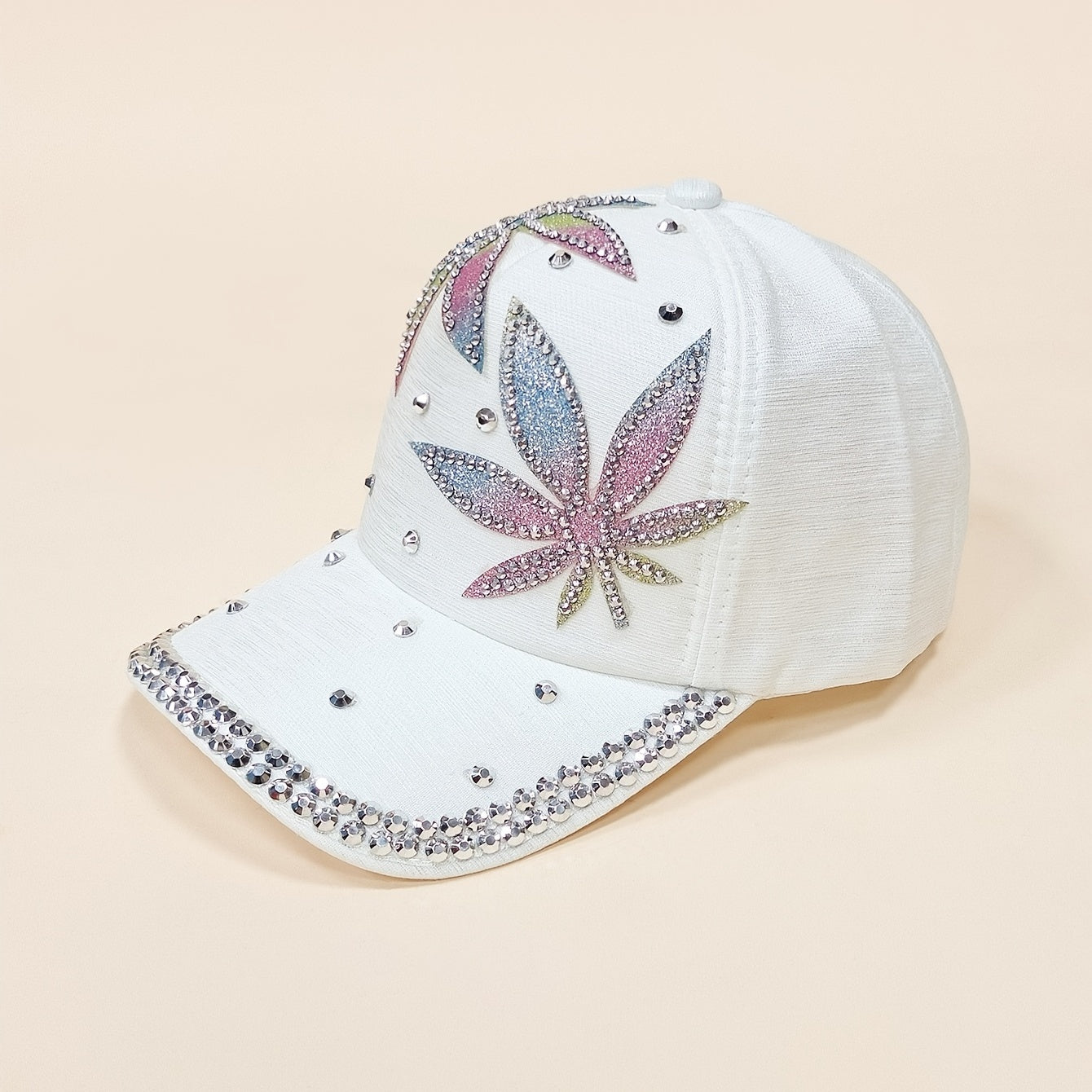 Colorful Leaf Baseball Cap Adjustable Sports Hat Women Breathable Dad Hats