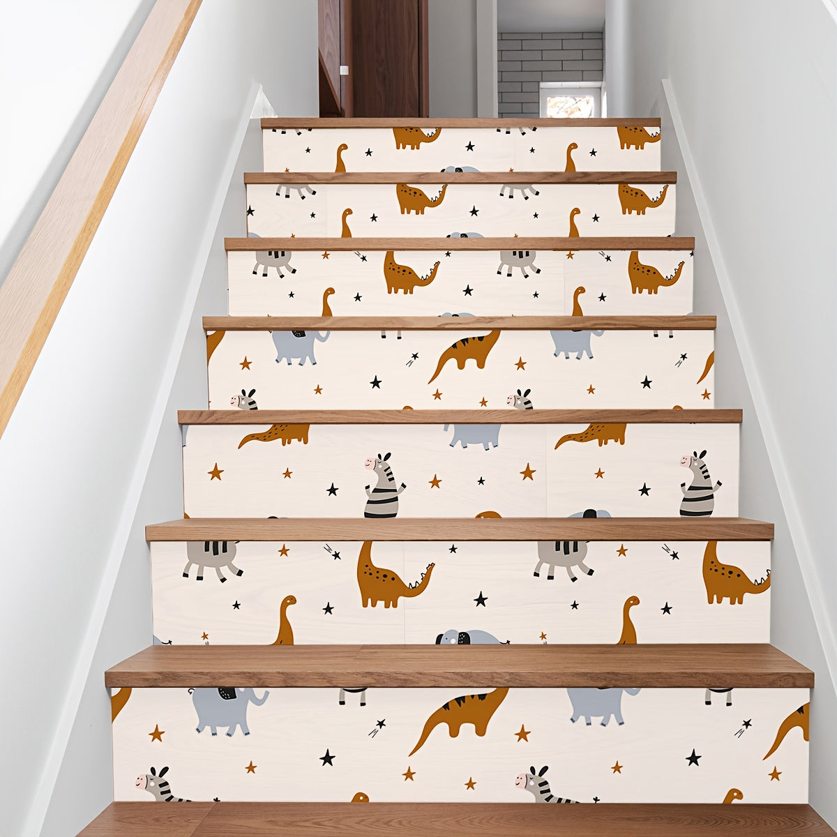 7pcs Dinosaur Stair and Drawer Stickers