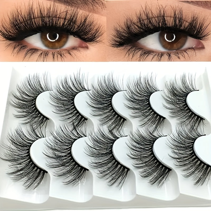 5 Pairs 3D Mink Lashes Natural Thick And Long False Eyelashes Extension