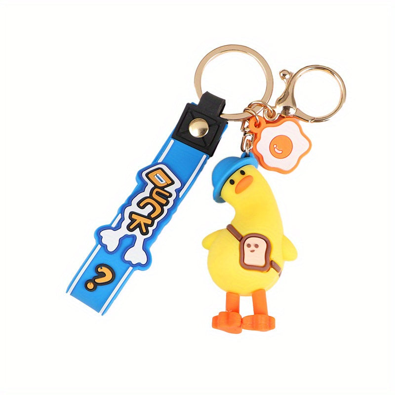 Funny Twist Head Duck Key Chain Doll for Bag, Ornament