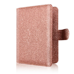 RFID Blocking Pink Bling Passport Holder Card Organizer Wallet