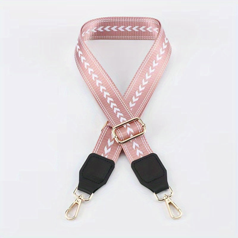 Adjustable Geometric Pattern Bag Strap for Handbag Shoulder Bag & Purse