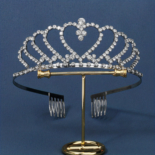 Rhinestone Decor Headband Tiara Bridal Wedding Headwear Hair Accessory