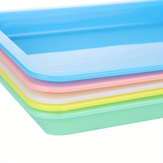 5pcs Colorful Plastic Storage Tray for Art Supplies & Crafts