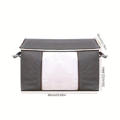 Large Foldable Blanket Storage Bag Clear Window & Zipper Closure