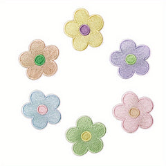 Heart Flower Iron On Patches for Kids Sew On Embroidered Applique