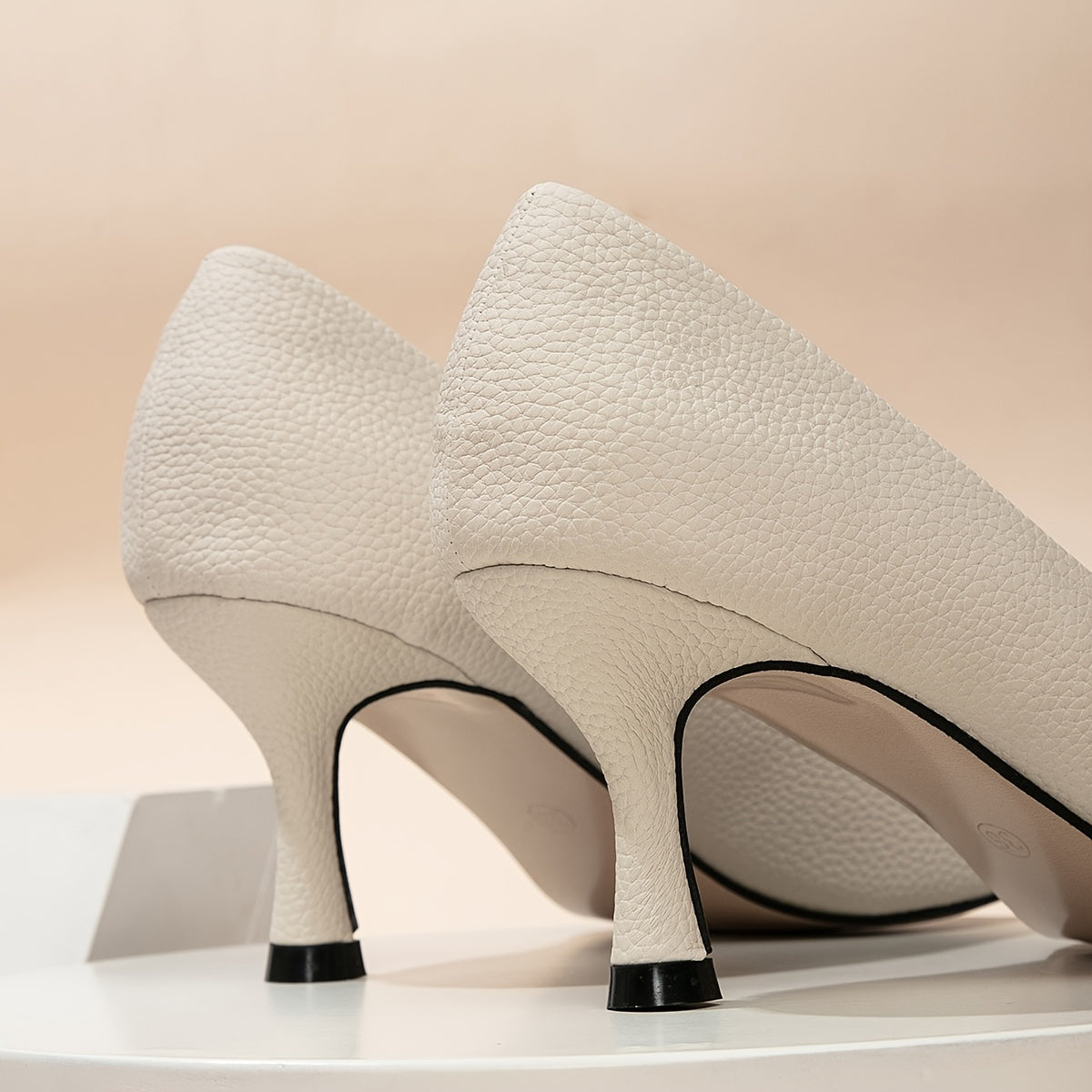 Leather Pointed Toe Pumps High Heels Women's Shoes
