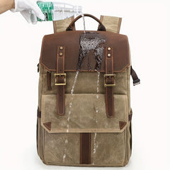 Waterproof Canvas Dslr Bag Large Capacity Camera Backpack