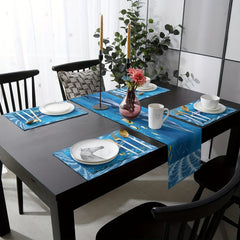 Dolphin Underwater World Linen Table Runner 13x72 Inch