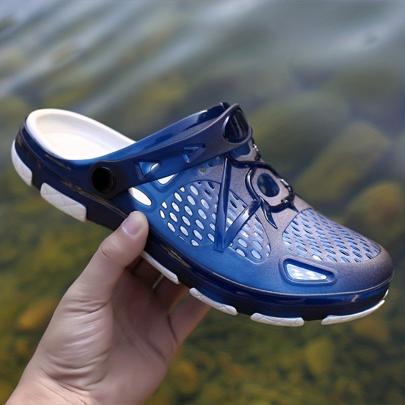 Men's Lightweight Comfy Clogs Hollow Out Non Slip Garden Shoes