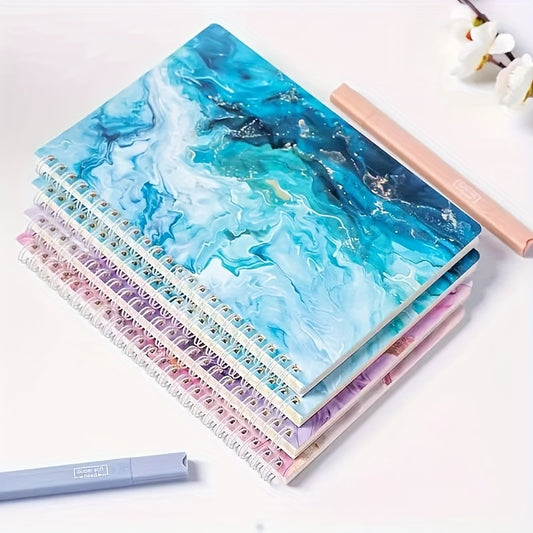 Bohemian Lacquer Pattern A5 Spiral Notebook Bright Diary Writing Diary