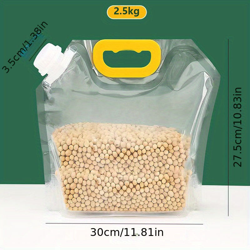 Stand Up Food Storage Bag w/ Spout Sealed Moisture Proof Handheld Nozzle