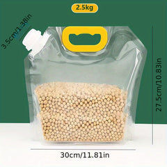 Stand Up Food Storage Bag w/ Spout Sealed Moisture Proof Handheld Nozzle