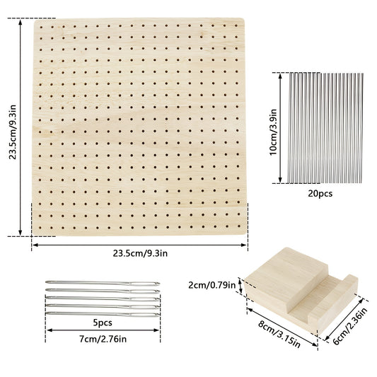 Wooden Crochet Blocking Board Set with Steel Pins and Accessories