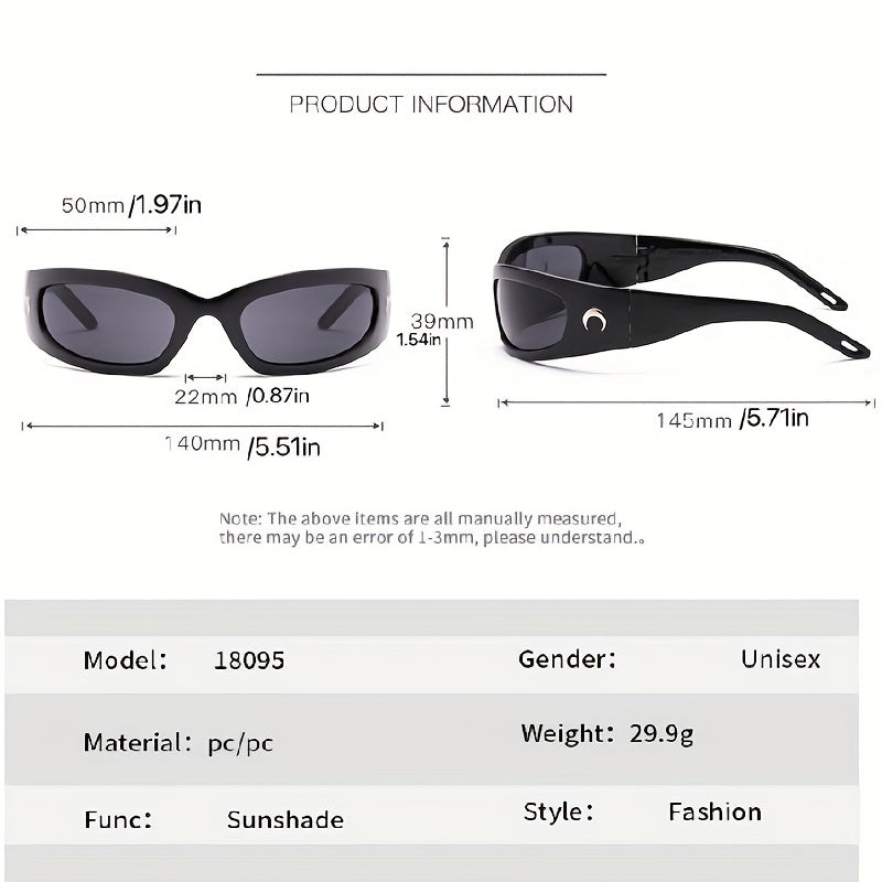 Y2K Wrap Around Sports Sunglasses UV400 Sun Shades