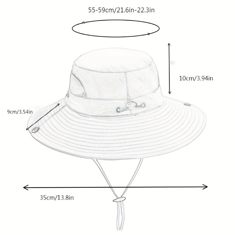Wide Brim Sun Hat UV Protection Outdoor Bucket Hat Unisex Boonie Hats