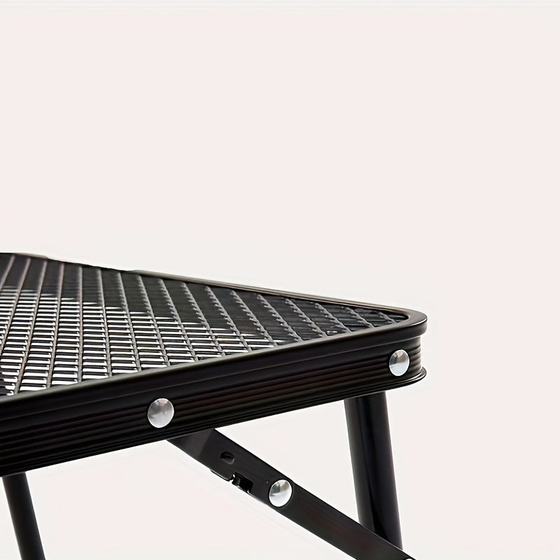 Outdoor Iron Mesh Table Adjustable Height Aluminum Alloy Frame Table