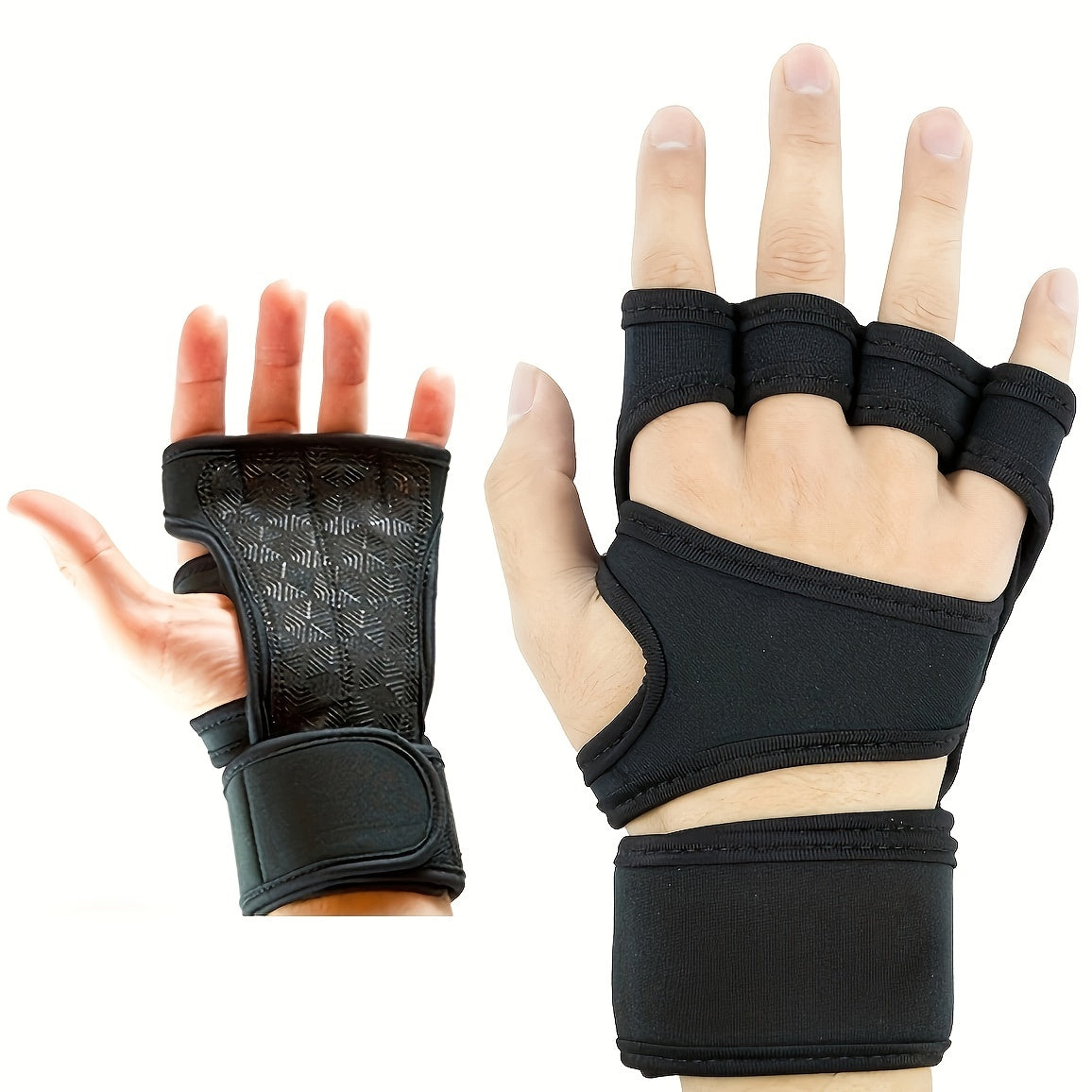 Silicone Non-slip Weightlifting Gloves Half Finger Wrist Guard Cycling Gloves