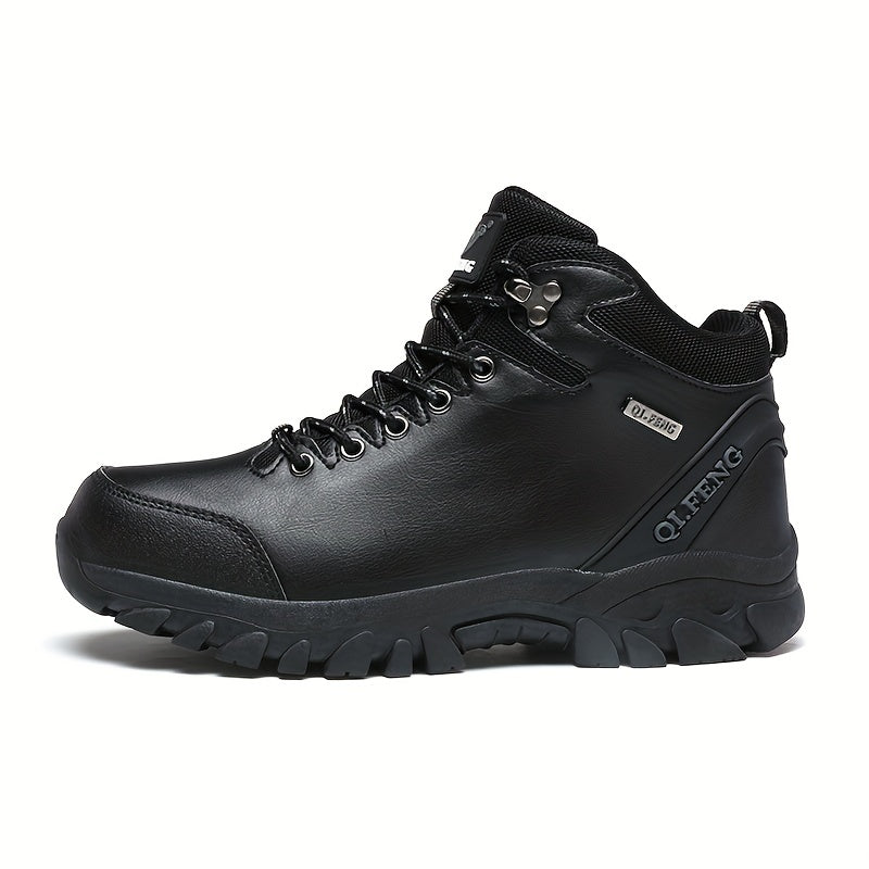 Men's Solid Ankle Boots for Outdoor Activities