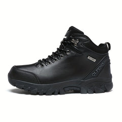 Men's Solid Ankle Boots for Outdoor Activities