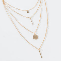 Women's Star Layer Necklace 18K Plated Jewelry