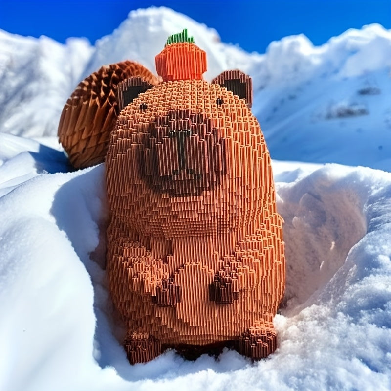 12053pcs Giant Capybara Building Blocks Animal Series Building Sets