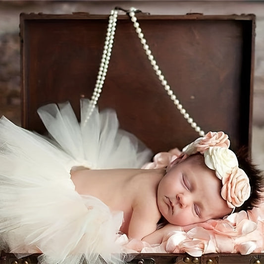 Baby Tutu Skirt & Headband Set for Newborn Princess - Photo Prop