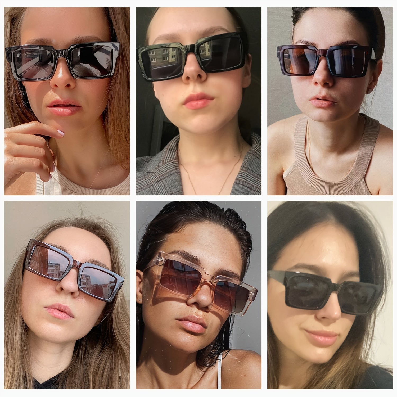 Minimalist Square Sunglasses UV400 Unisex Classic