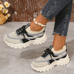 Women's Block Knit Platform Running Shoes