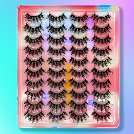 20 Pairs 3D Faux Mink Lashes Natural False Eyelashes