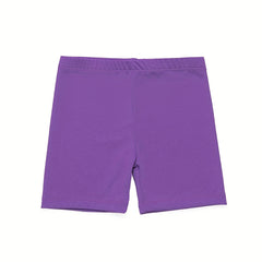 Girls Elastic Waist Short Leggings for Spring Summer