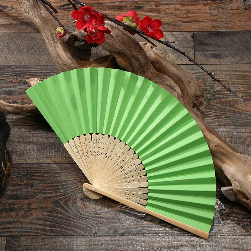 DIY Bamboo Fan Plain Foldable Paper Cover