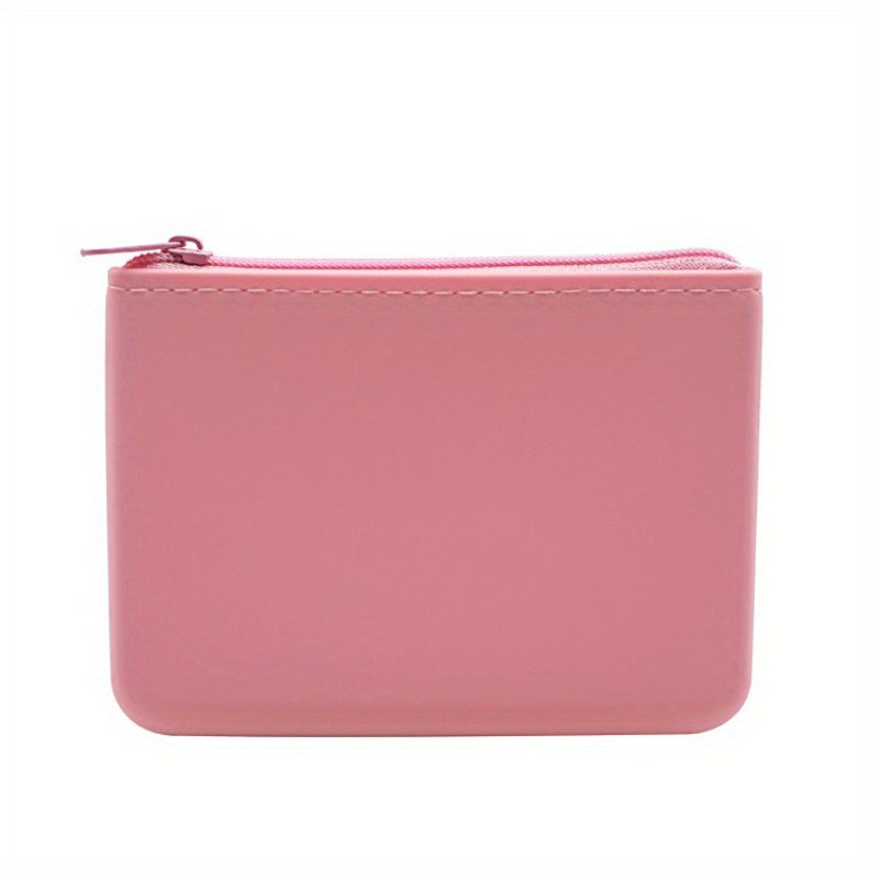 Girls' Pastel Zipper Case for Coins Cards Makeup Earphones Sanitary Pads