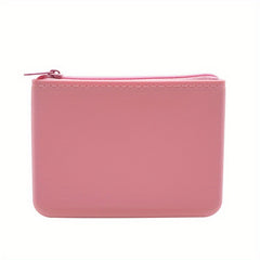 Girls' Pastel Zipper Case for Coins Cards Makeup Earphones Sanitary Pads