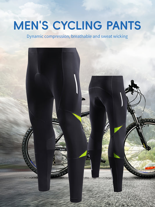 Men's Cycling Pants Padded Seat Stretchy Bike Leggings