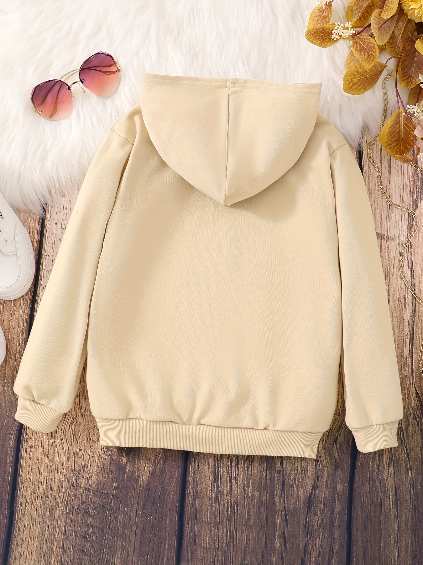 Girls' Rainbow Floral Hooded Sweatshirt for Halloween Party Holiday