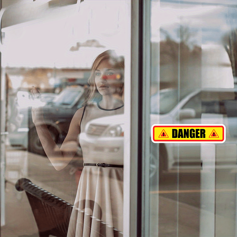 Anti-collision Reminder Stickers for Industrial Warehouse, Set of 3 Sheets