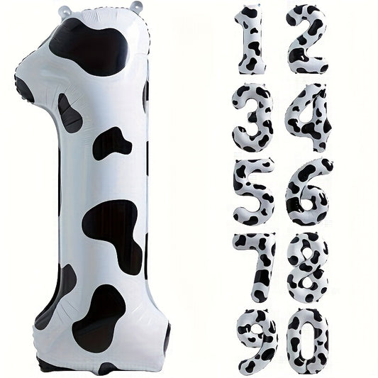 Cow Print Balloon Birthday Decoration Supplies Cowgirl Theme Number Balloon
