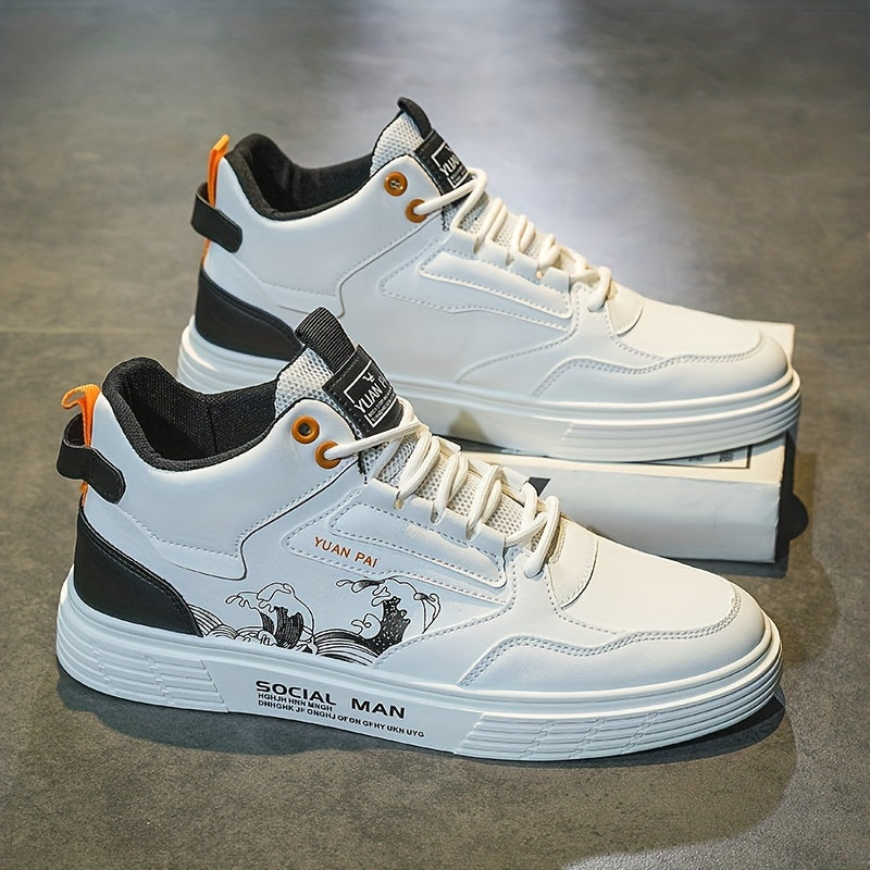 Men's Tide Print Lace Up Sneakers in Assorted Colors