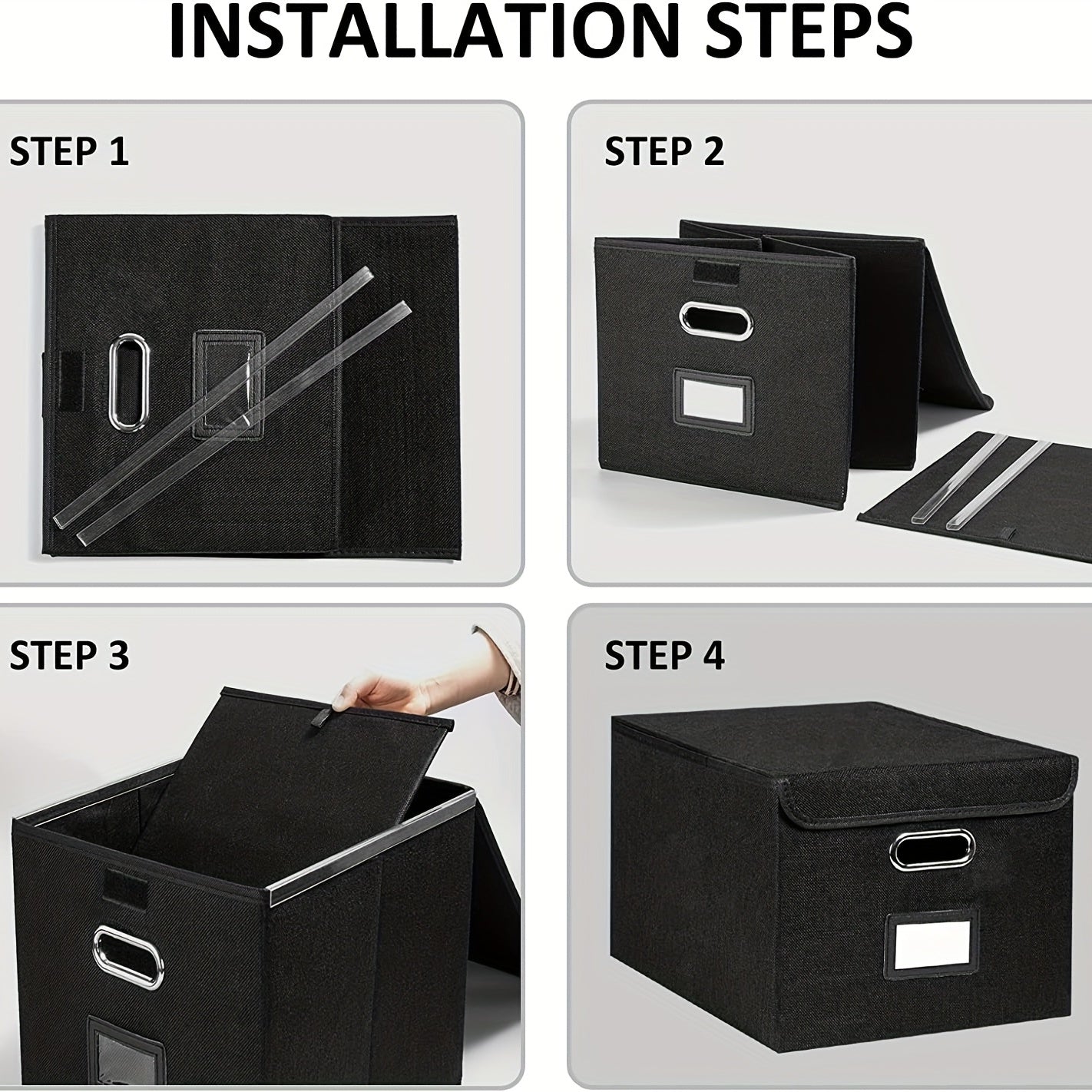 Filing Storage Boxes w/ Plastic Slide for Letter Legal File Folder