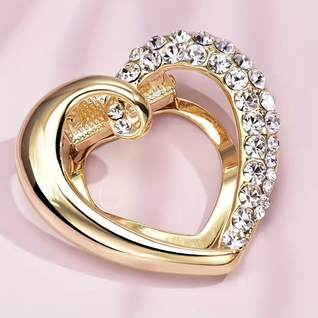 Heart Shape Clothes Corner Buckle Silky Scarf Buckle Brooch For Men